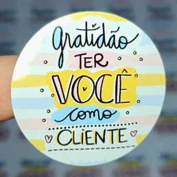 Adesivo Gratidão Ter Você Como Cliente