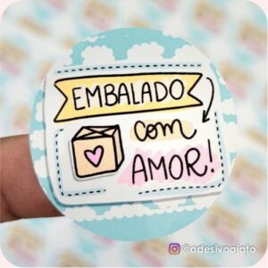 Adesivo Embalado com Amor