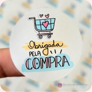 Adesivo Obrigado Pela Compra